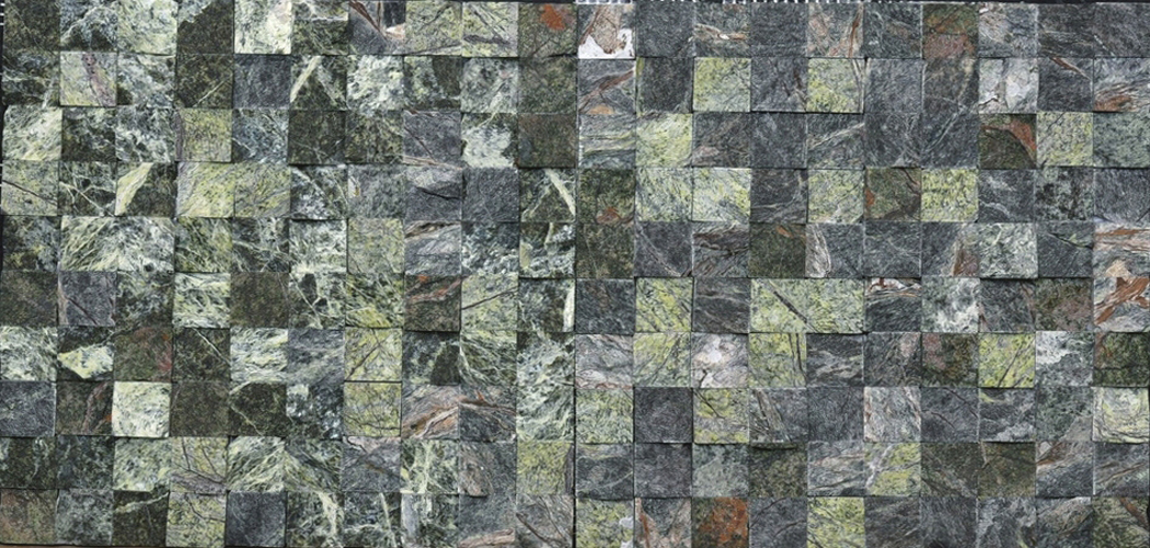 Green Marble Split or Rock Face Stone Mosaic Tiles